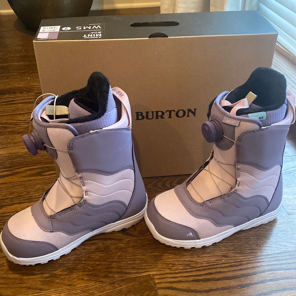 Brand New Purple Burton Snowboarding Boots